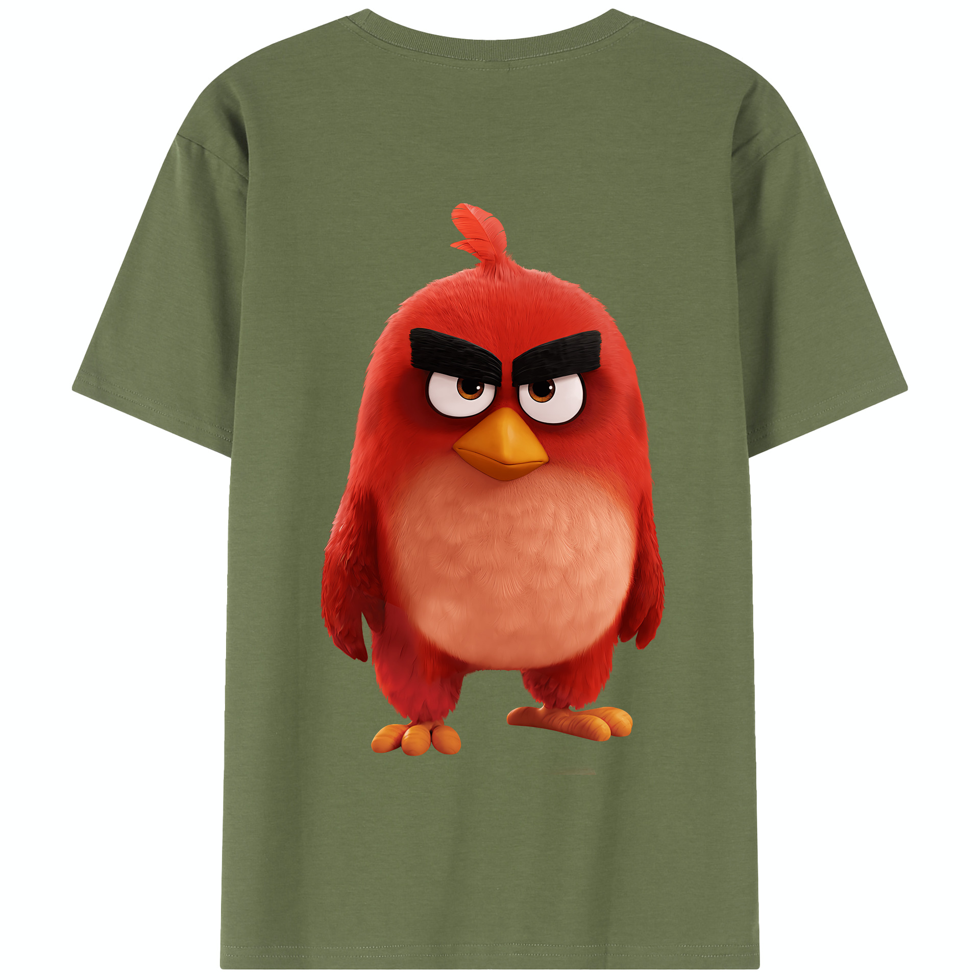 （画像用） Angry Birds アングリーバード 綿100％半袖Tシャツ（背面プリント）